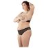 Cottelli Plus Size - Conjunto de sutiã com pérolas (preto) - XL