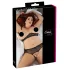Cottelli Plus Size - conjunto de lingerie com pérolas - preto - 2XL
