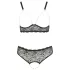 Cottelli Plus Size - conjunto de lingerie com pérolas - preto - 2XL