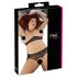 Cottelli Plus Size - Conjunto de sutiã com pérolas (preto) - 3XL
