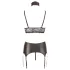 Cottelli Bondage - conjunto lingerie rendado brilhante 4 peças - M