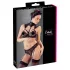 Cottelli - conjunto de sutiã rendado com gola (preto) - 80B/M