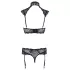 Cottelli - conjunto de sutiã rendado com gola (preto) - 75C/S