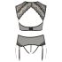 Cottelli Plus Size - Conjunto de renda c/ strass (preto) - XL