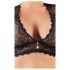 Cottelli Plus Size - Conjunto de renda c/ strass (preto) - 3XL