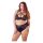 Cottelli Plus Size - sutiã e calcinha com alças cruzadas (preto) - 85E/L