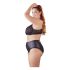 Cottelli Plus Size - sutiã e calcinha com alças cruzadas (preto) - 85E/L