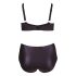 Cottelli Plus Size - sutiã e calcinha com alças cruzadas (preto) - 85E/L