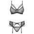 Conjunto de Lingerie com Strass Obsessive 818-SEG-1 (preto) - L/XL