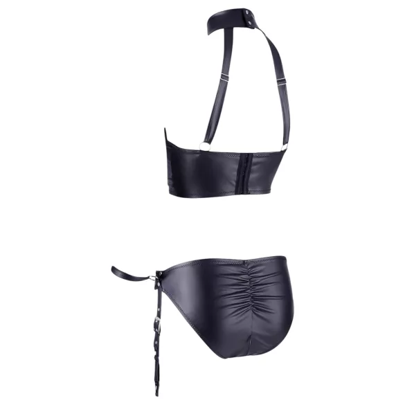 Cottelli Bondage - conjunto lingerie brilho com algemas - preto