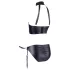Cottelli Bondage - conjunto lingerie brilho com algemas - preto