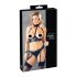 Cottelli Bondage - Conjunto sexy elevador com algemas (preto) - XL