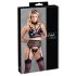 Cottelli Bondage - Conjunto de lingerie rendada c/ algemas (preto)