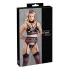 Cottelli Bondage - conjunto de lingerie rendada com algemas (preto) - L