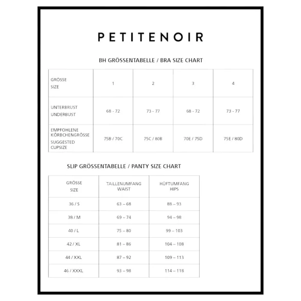 Petite Noir Exclusive - conjunto de sutiã listrado (preto)