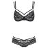 Obsessive - conjunto lingerie renda floral - preto