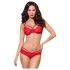 Conjunto Obsessive 860-SET-3 - rosa e renda (vermelho)