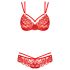 Conjunto Obsessive 860-SET-3 - rosa e renda (vermelho)
