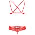 Conjunto Obsessive 860-SET-3 - rosa e renda (vermelho)