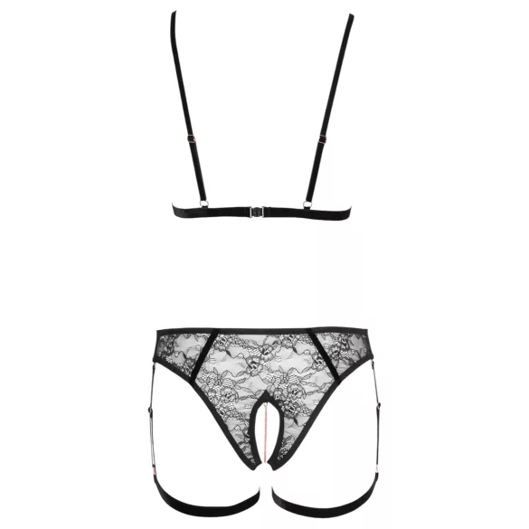 Cottelli - arnês corporal com correntes decorativas - 2 peças - preto - M