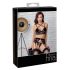 Abierta Fina - Conjunto de lingerie rendada (preto)