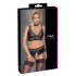 Cottelli Curves - conjunto lingerie brilho - preto - 2XL