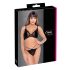 Cottelli - conjunto de sutiã transparente rendado (preto) - M