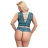 Cottelli Curves - conjunto de lingerie rendada com espartilho (azul)