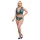 Cottelli Curves - conjunto de lingerie rendada com espartilho (azul) - 2XL