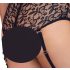 Cottelli Bondage Plus Size - conjunto de sutiã rendado (preto) - 3XL