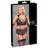 Cottelli Bondage Plus Size - conjunto de sutiã rendado (preto) - 4XL