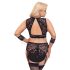 Cottelli Bondage Plus Size - conjunto de sutiã rendado (preto) - 4XL