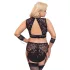 Cottelli Bondage Plus Size - conjunto de sutiã rendado (preto) - 4XL