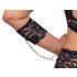 Cottelli Bondage Plus Size - conjunto de sutiã rendado (preto) - 4XL