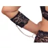 Cottelli Bondage Plus Size - conjunto de sutiã rendado (preto) - 4XL
