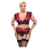 Conjunto Plus Size Bondage Cottelli - suporte de renda (vermelho)