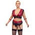 Conjunto Plus Size Bondage Cottelli - suporte de renda (vermelho)