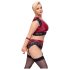 Conjunto Plus Size Bondage Cottelli - suporte de renda (vermelho)