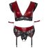 Conjunto Plus Size Bondage Cottelli - suporte de renda (vermelho)