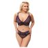Cottelli Plus Size - Conjunto transparente com padrão (roxo) - 2XL
