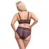Cottelli Plus Size - Conjunto transparente com padrão (roxo) - 2XL