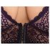 Cottelli Plus Size - Conjunto transparente com padrão (roxo) - 2XL