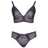 Cottelli Plus Size - Conjunto transparente com padrão (roxo) - 2XL