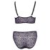 Cottelli Plus Size - Conjunto transparente com padrão (roxo) - 4XL