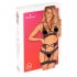 Obsessive Alessya - lace lingerie set (black) - M/L