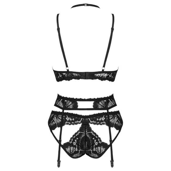 Obsessive Alessya - conjunto de lingerie rendada (preto) - M/L