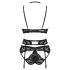Obsessive Alessya - lace lingerie set (black) - M/L