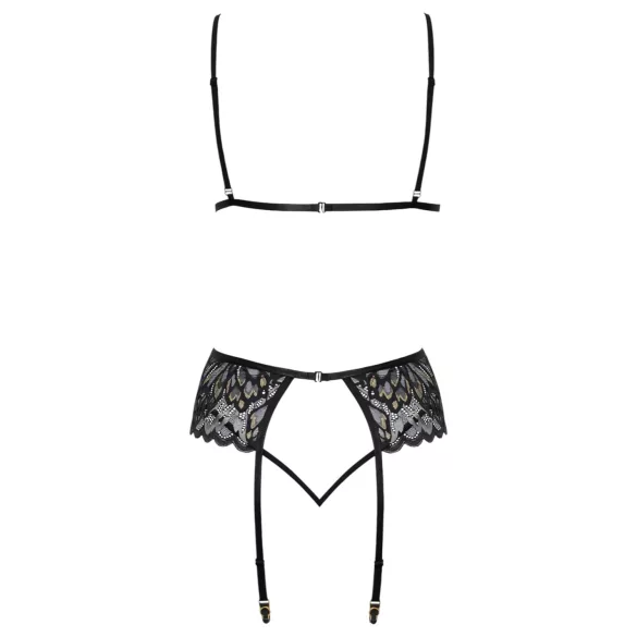 Kissable - conjunto de lingerie (preto)
