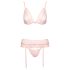 Beijável - Conjunto de lingerie rendada (rosa) - L/XL
