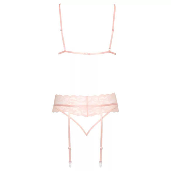 Kissable - conjunto de lingerie de renda - rosa - L/XL